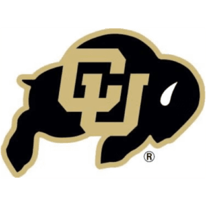 University of Colorado Boulder CU Buffaloes logo featuring a black and gold buffalo